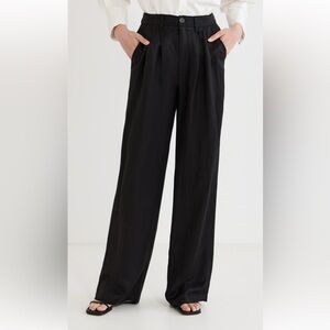 Anime Bing Carrie Pant - Black Linen Blend